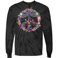 Flower Peace Bugs Tie-Dye Long Sleeve Shirt