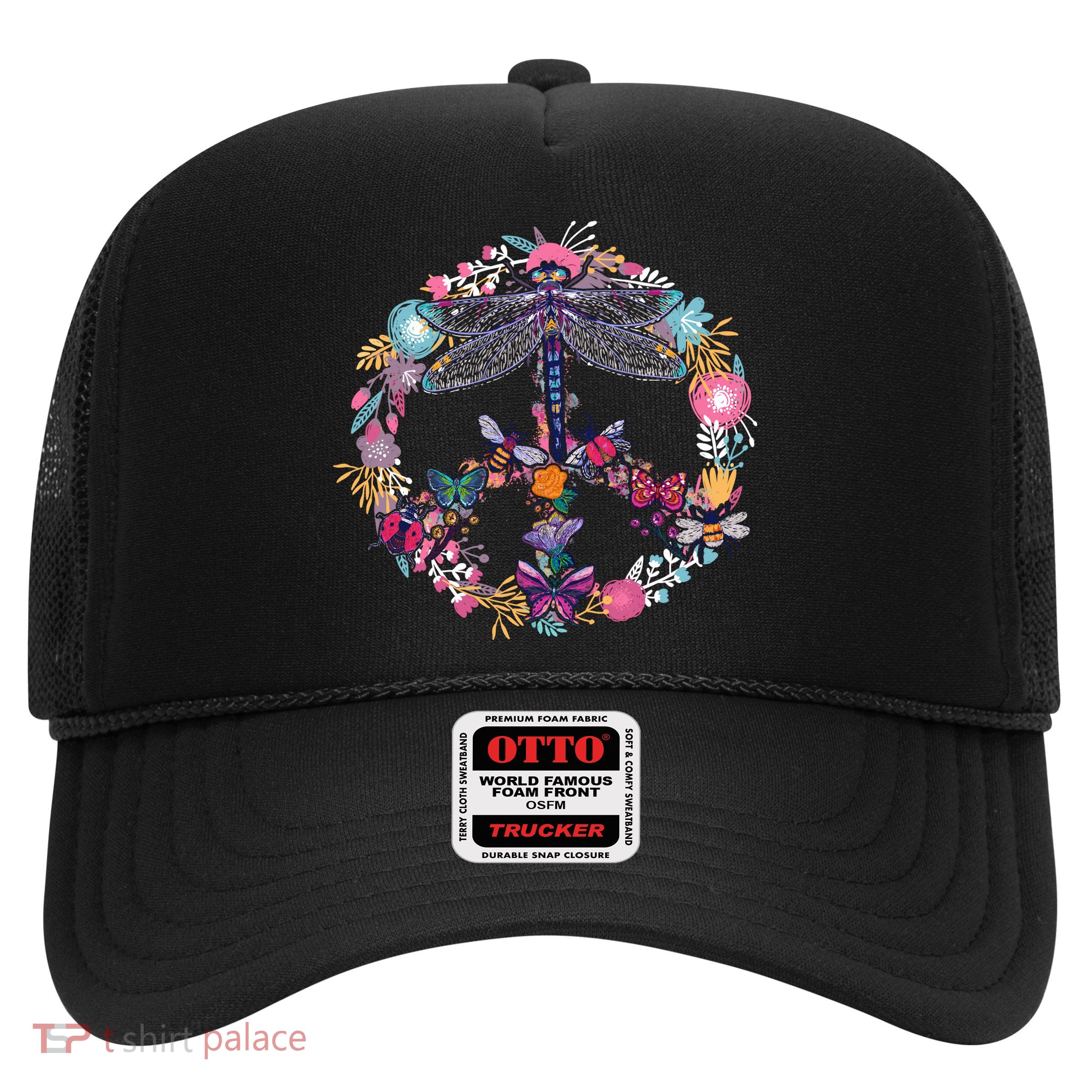 Flower Peace Bugs Trucker Hat