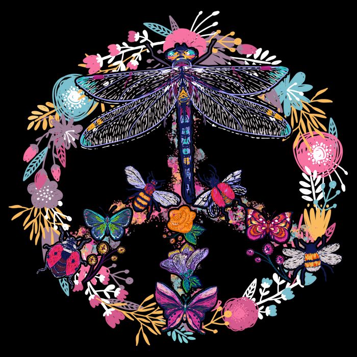 Flower Peace Bugs Visor