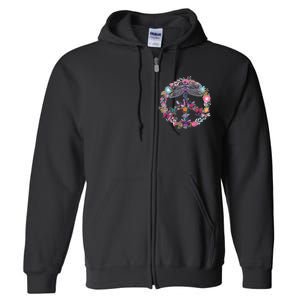 Flower Peace Bugs Full Zip Hoodie