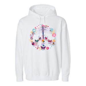 Flower Peace Bugs Garment-Dyed Fleece Hoodie