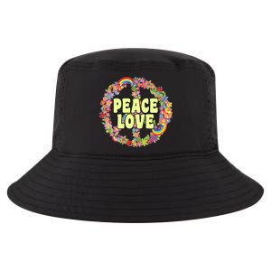 Flower Peace Love Sign Cool Comfort Performance Bucket Hat