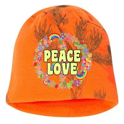 Flower Peace Love Sign Kati - Camo Knit Beanie