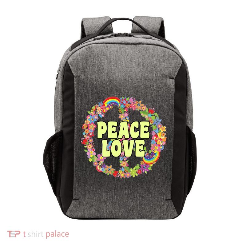 Flower Peace Love Sign Vector Backpack