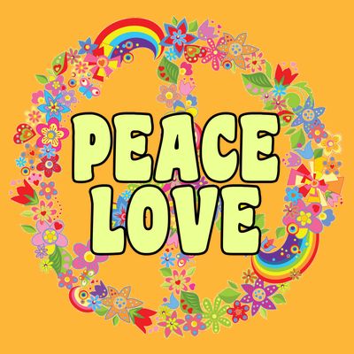 Flower Peace Love Sign T-Shirt