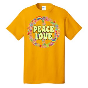 Flower Peace Love Sign Tall T-Shirt