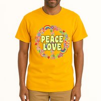 Flower Peace Love Sign Tall T-Shirt