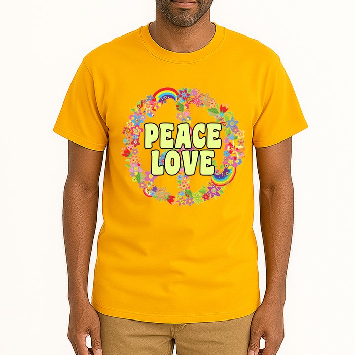 Flower Peace Love Sign Tall T-Shirt