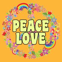 Flower Peace Love Sign Tall T-Shirt