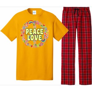 Flower Peace Love Sign Pajama Set