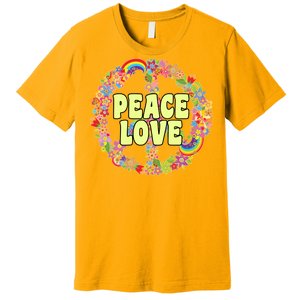 Flower Peace Love Sign Premium T-Shirt