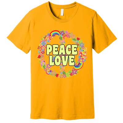 Flower Peace Love Sign Premium T-Shirt