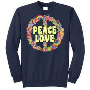 Flower Peace Love Sign Sweatshirt