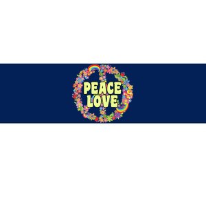 Flower Peace Love Sign Bumper Sticker