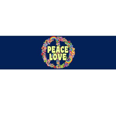 Flower Peace Love Sign Bumper Sticker