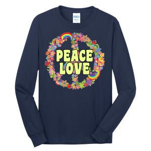 Flower Peace Love Sign Tall Long Sleeve T-Shirt