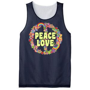 Flower Peace Love Sign Mesh Reversible Basketball Jersey Tank