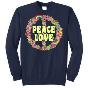 Flower Peace Love Sign Tall Sweatshirt