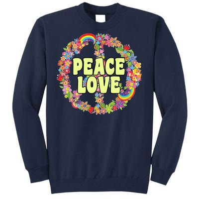 Flower Peace Love Sign Tall Sweatshirt