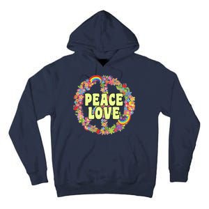 Flower Peace Love Sign Tall Hoodie