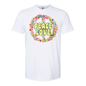 Flower Peace Love Sign Softstyle CVC T-Shirt