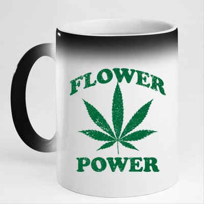 Flower Power 11oz Black Color Changing Mug