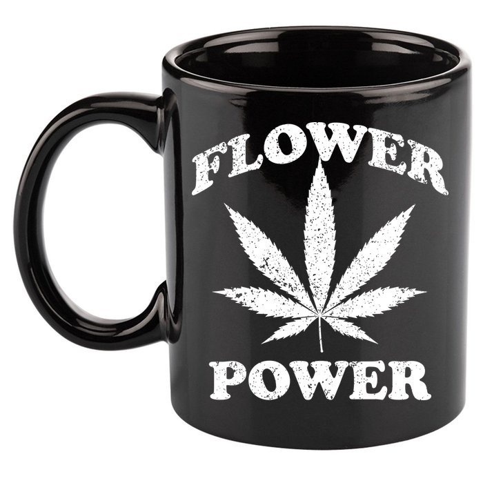 Flower Power 11oz C Handle Ceramic Mug