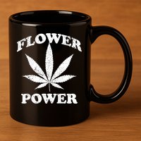 Flower Power 11oz C Handle Ceramic Mug