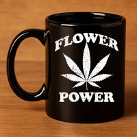 Flower Power 11oz C Handle Ceramic Mug