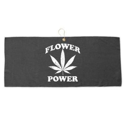 Flower Power Large Microfiber Waffle Golf Towel