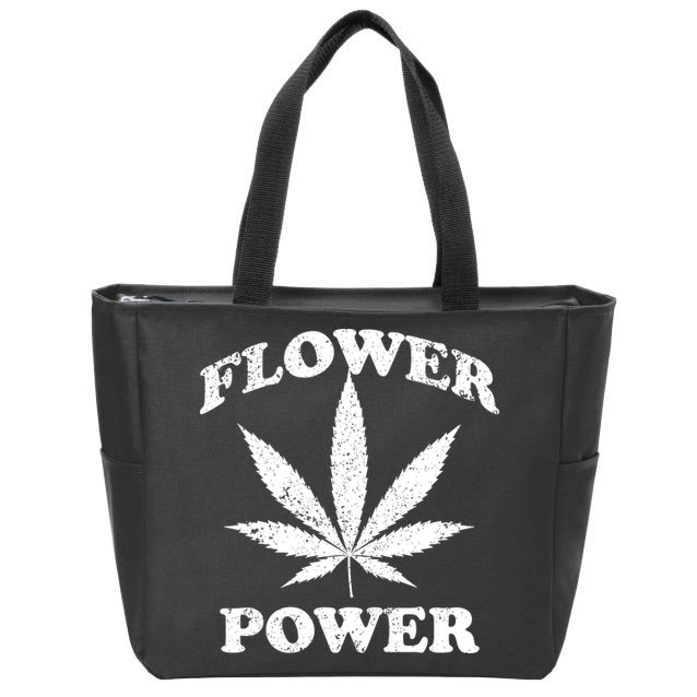 Flower Power Zip Tote Bag