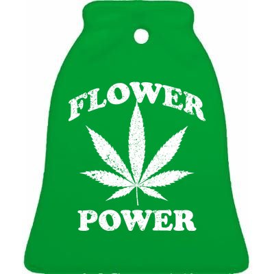 Flower Power Ceramic Bell Ornament