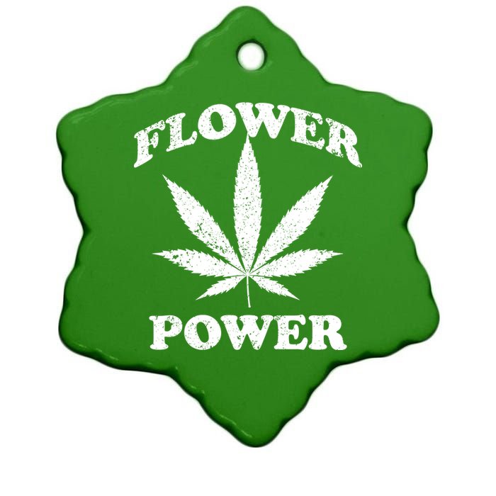 Flower Power Ceramic Star Ornament