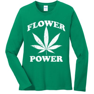 Flower Power Ladies Long Sleeve Shirt