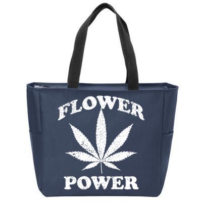 Flower Power Zip Tote Bag