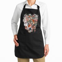 Flower Wolf Wilderness Floral Apron
