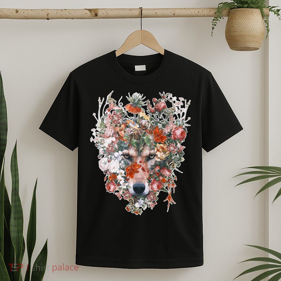 Flower Wolf Wilderness Floral T-Shirt