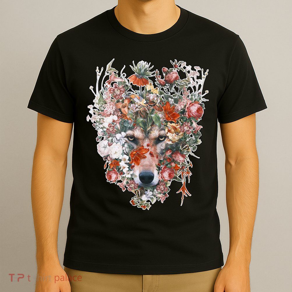 Flower Wolf Wilderness Floral T-Shirt