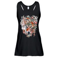 Flower Wolf Wilderness Floral Ladies Essential Flowy Tank