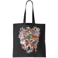 Flower Wolf Wilderness Floral Tote Bag