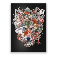 Flower Wolf Wilderness Floral Poster