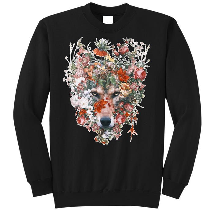 Flower Wolf Wilderness Floral Tall Sweatshirt