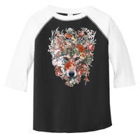 Flower Wolf Wilderness Floral Toddler Fine Jersey T-Shirt