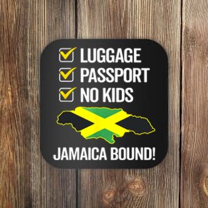 Funny Luggage Passport No Kids Jamaica Checklist Souvenir Coaster