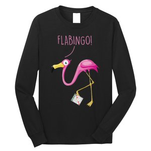 Flabingo! Lucky Player Bingo Player Bingo Addict Long Sleeve Shirt