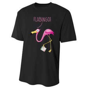 Flabingo! Lucky Player Bingo Player Bingo Addict Performance Sprint T-Shirt