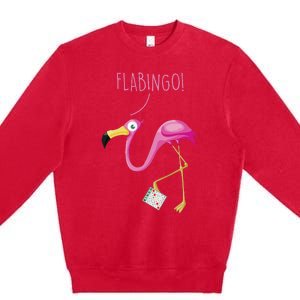 Flabingo! Lucky Player Bingo Player Bingo Addict Premium Crewneck Sweatshirt