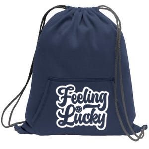 Feeling Lucky Pickleball Sport St. Patrick's Day Sweatshirt Cinch Pack Bag