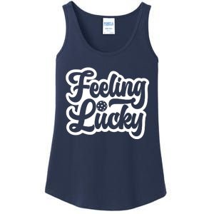 Feeling Lucky Pickleball Sport St. Patrick's Day Ladies Essential Tank