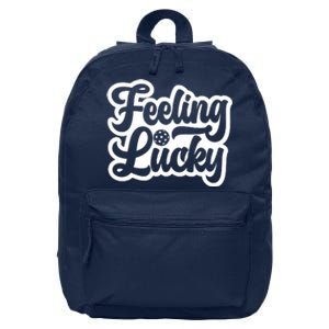 Feeling Lucky Pickleball Sport St. Patrick's Day 16 in Basic Backpack